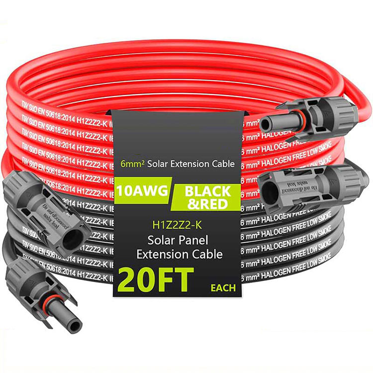 Przedłużacz do paneli słonecznych 20FT 10AWG (6mm2) Przedłużacz do panelu słonecznego