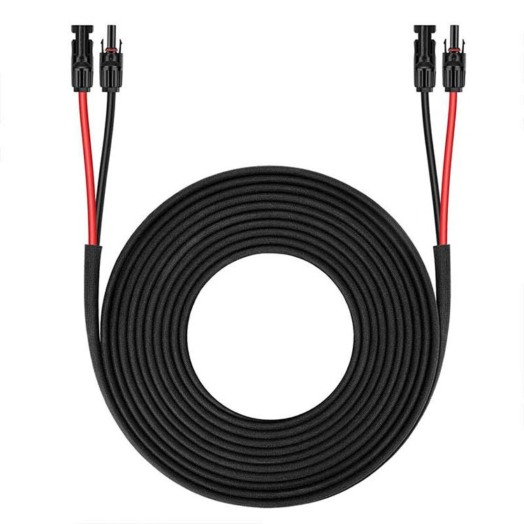 Przedłużacz do panelu słonecznego — 25FT 10AWG (6 mm2) Przewód do panelu słonecznego, podwójny